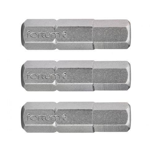 Сет битови imbus, 3пар.H 6x25mm, S2, FORTUM